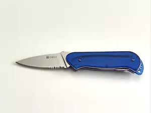 CRKT 5212B Rollock Blue Folding Knife Slide Lock - Picture 1 of 17