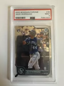 2022 Bowman Chrome Julio Rodriguez Rookie Card RC #48 PSA 9 Mariners - Bild 1 von 2
