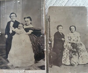 Gen Tom Thumb 2 CDV Zwergen Fotos Frau Lavinia & Baby 1870 & persönlicher Brief  - Bild 1 von 9