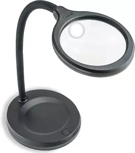 Carson 2-5x DeskBrite 300 Aspheric COB LED Desk Top Magnifier, 3.5 in, LM-30 - Picture 1 of 6
