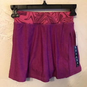 NWT Lands End Girls Medium Elastic Waist Skort Contrasting Print Built In Shorts - Picture 1 of 2