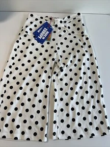 Rosalita Señoritas Girls Size 8 Years Euro Polka Dot Black White Brook Pantalon - Picture 1 of 16