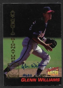 1994 SIGNATURE ROOKIES B5 Glenn Williams TWINS SIGNED AUTOGRAMM AUTO COA - Bild 1 von 1