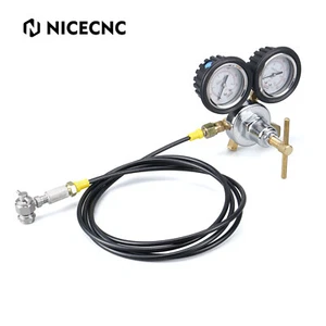 Nitrogen Regulator Shock Fill Kit 8' Hose w/ No Loss Chuck for ATV UTV Aluminum - Picture 1 of 9