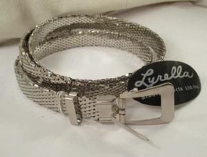 Vintage 1980's-90's LYRELLA SILVER MESH BELT Waist SIZE 27" to 31" - Picture 1 of 8