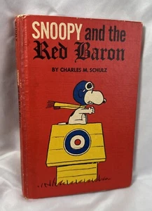 Snoopy And The Red Baron 1967 5th Printing HC Book VTG Charles Schulz w DJ VG - Foto 1 di 8