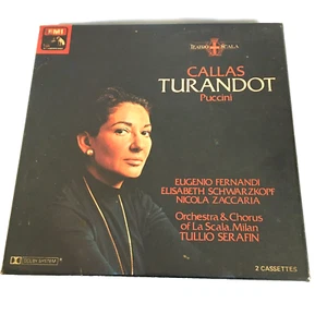 VINTAGE CALLAS TURANDOT PUCCINI Double Cassette LA SCALA 1958 EMI Recording - Picture 1 of 14