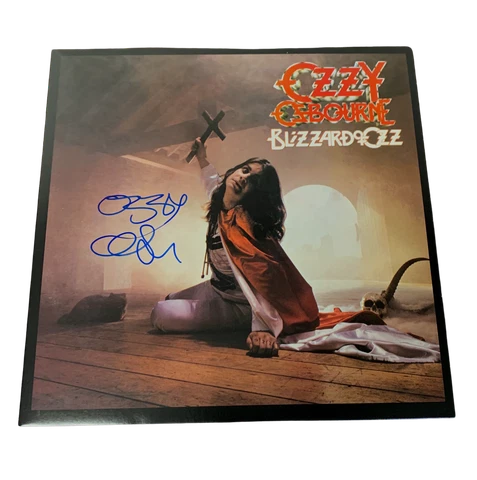 OZZY OSBOURNE SIGNED BLIZZARD OF OZ AUTOGRAPH ALBUM VINYL LP BECKETT BAS 5 Cover