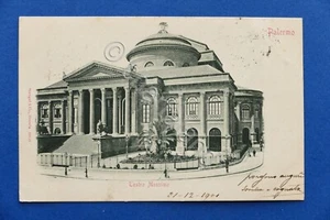 Cartolina Palermo - Teatro Massimo - 1901 - Picture 1 of 2