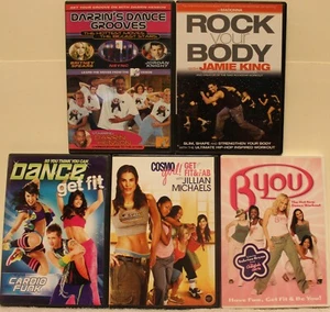 5 dance workout DVD lot for teens teenagers get fit cardio funk Darrin's grooves - Imagen 1 de 7
