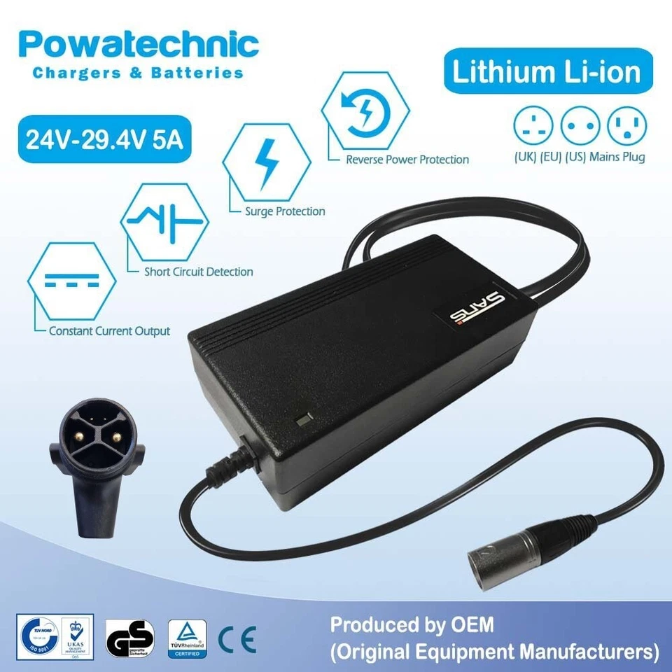 29.4V 5A NOB 4-pin Li-Ion Charger for 24V Ameise Atom Avant PTE Pallet truck - Image 1 of 1