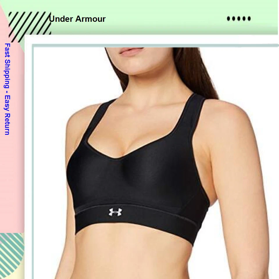Under Armour Black Warp Knit High Impact Bra Women's Size 32c 53813
