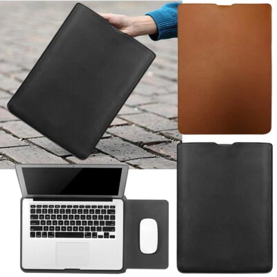 PU Sleeve Leather Laptop Bag Case For Apple Macbook Pro Air  13'' 14'' 15' 16 UK - Photo 1/4