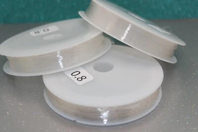 Coloured Elastic Crystal Thread, Stretchy String Bead Cord, 0.8mm - 8m - Image 1 of 4