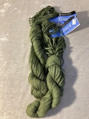 Berroco Glace Ribbon Yarn Color#2531 Green Lot of 2 - 1.75 oz 75 yds/ea - Image 1 of 3