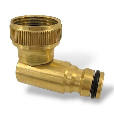 MARKENLOS Winkel Hahnanschluss drehbar 90° Grad mit Steckkupplung Stecker 3/4" Zoll IG