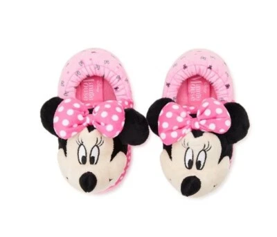 New Disney Minnie Mouse Pink Toddler Slippers Size 5-6 Ground up. Free shipping  - Image 1 of 4