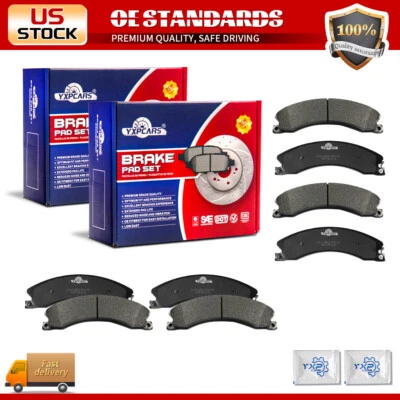 Pastillas de freno delanteras traseras de cerámica para Chevy Sierra 2500 3500 HD Nissan NV1500 NV2500 Foto 1 de 4