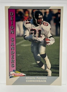 1991 Pacific Football #1 Deion Sanders Falcons "Primetime" HOF - Picture 1 of 2