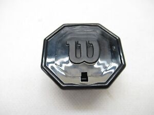 WILSON BLACK PRO STAFF STYLE BUTTCAP FOR TENNIS RACQUETS (#3: 4 3/8) + STAPLES