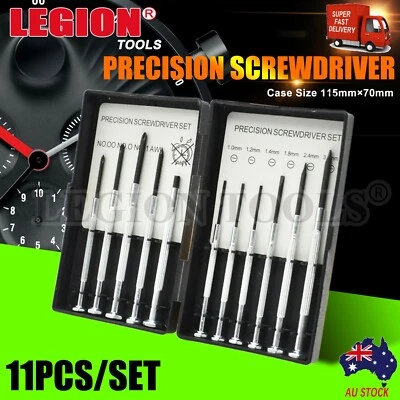 Precision Mini Screwdriver Set 11pc Jeweller Laptop Phone Watch Repair Tool  - image 1 of 4