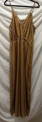 Mono Pantalones de Piernas Anchas para Mujer Talla L Rayas Correa de Espagueti Foto 1 de 4