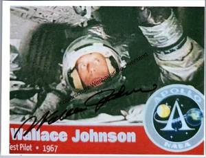 Original Autograph Wallace Johnson NASA Test Pilot Apollo 11 /// Autogram 329300 - Picture 1 of 2