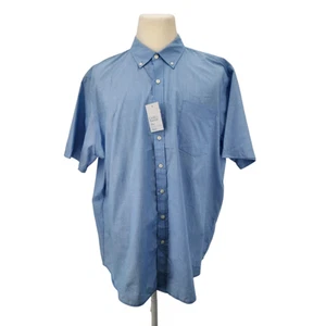 Men's Croft & Barrow Easy-Care Poplin Button-Down Shirt, Size: XXL, Med Blue - Picture 1 of 11