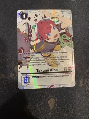 Takumi Aiba SP BT23-089 SR HACKERS SLUMBER Digimon Card Game - Image 1 of 4