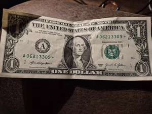 2021 1 Dollar Schein Star Note A06213309 * Boston Massachusetts zirkuliert - Bild 1 von 3