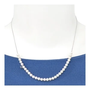 TASAKI Star Blink Pearl Sapphire Necklace 750(K18WG) Women 【J】 - Picture 1 of 5