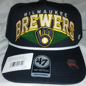 '47 Brand Milwaukee Brewers Retro 80s Style Hitch Pomona Rope Snapback Hat - Picture 1 of 11