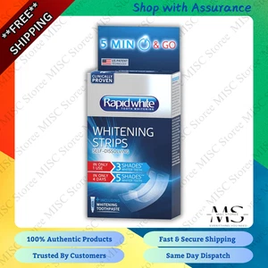 Rapid White Self-Dissolving Whitening Strips – 3 Shades Whiter Teeth - Brand New - Picture 1 of 4