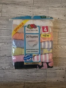 New! Girl's Fruit Of The Loom Hipster Undies, Sise 4 Pack Of 14 Sealed. - Picture 1 of 2