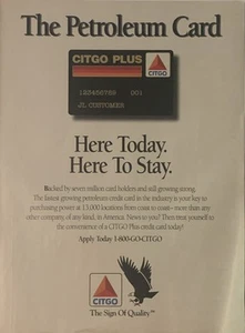 1994 Citgo Plus Credit Card PRINT AD The Petroleum Card VTG 90s Sign of Quality - Picture 1 of 5