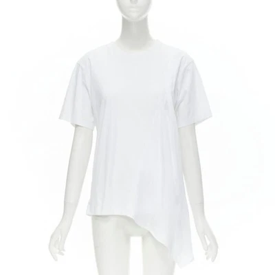 VVB VICTORIA BECKHAM 100% cotton polyester insert asymmetric t-shirt S - Image 1 of 4