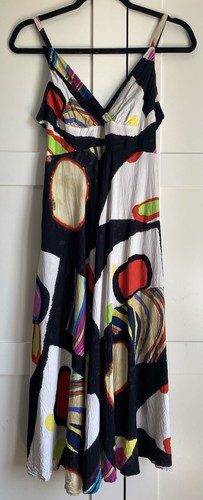 VETEMENTS Abito midi donna floreale floreale Jams World sexy sensuale linea busto impero vita XS