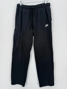 Nike Men’s Medium Black Sweatpants 823513-010 Fleece Lined Swoosh Logo Pants - Picture 1 of 10