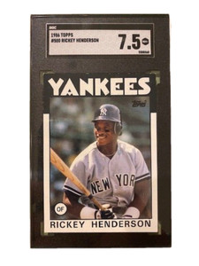 RICKEY HENDERSON / 1986 TOPPS #500 NY YANKEES HOF NM-MT SGC 7.5