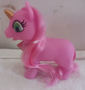 new Unicorn 5”  Long Hair pink Horse Figure . pink - Picture 1 of 6