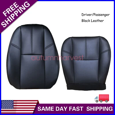 Cubierta de asiento de cuero negra para Chevy Silverado 2007-14 3500 Foto 1 de 4