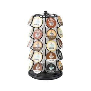 Keurig Rotating K Cup Holder Carousel 35 Coffee Pods Storage Rack Black NEW 2DAY - Picture 1 of 8
