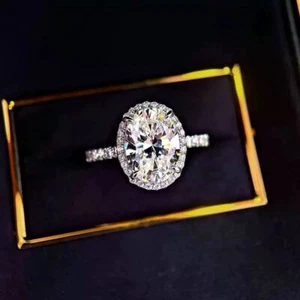 Vintage 925 Sterling Silver Crystal Oval Stone Adjustable Ring Womens Jewellery - Picture 1 of 8