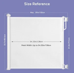 Momcozy Retractable Baby/Dog Gate, 33" Tall, Extends up to 55" Wide Safety Gate - Picture 1 of 7
