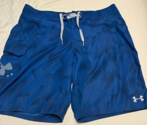 Under Armour Men’s 36 Blue Swim Trunks GUC Large - Picture 1 of 3