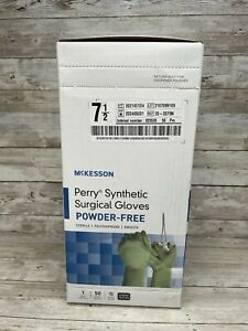1 Box McKesson Perry Synthetic Surgical Gloves, 20-2075N, Size: 7.5 Exp: 06/24