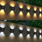 Lampes murales solaires blanc chaud capteur automatique clôtures lampes de clôture