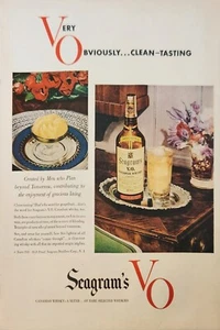 1947  Seagrams  V O canadian whisky Vintage ad very obviously clean tasting - Picture 1 of 1
