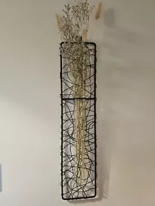 Unusual Wire Lattice Wicker Style Wall Hanging - Picture 1 of 9