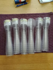 Sektgläser 6× 6er Set Kunststoff weiß 10 cl /100ml mit Fuss Sektkelch mit Zugabe - Bild 1 von 6